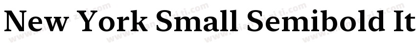 New York Small Semibold Italic字体转换